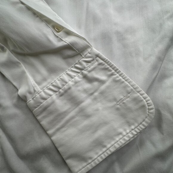 Eton Long Sleeve Button Up Shirt Men Cotton Designer White Ganghester 16.5 Woven - Picture 9 of 15